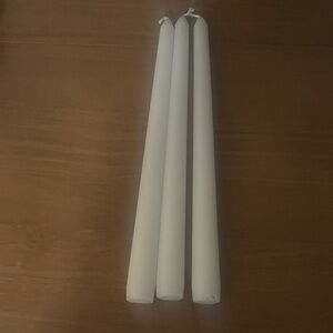 White Taper Dinner Candles - Classic Home Party Supplies